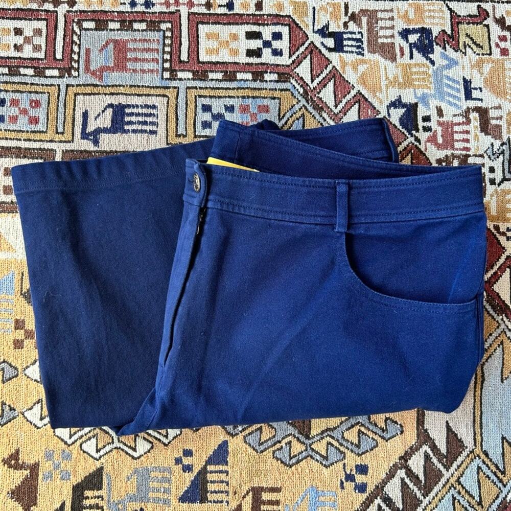 St. John Navy Blue Stretch Pocket Ankle Pant Size 14 MSRP $500 Old Money Luxury - Picture 8 of 8